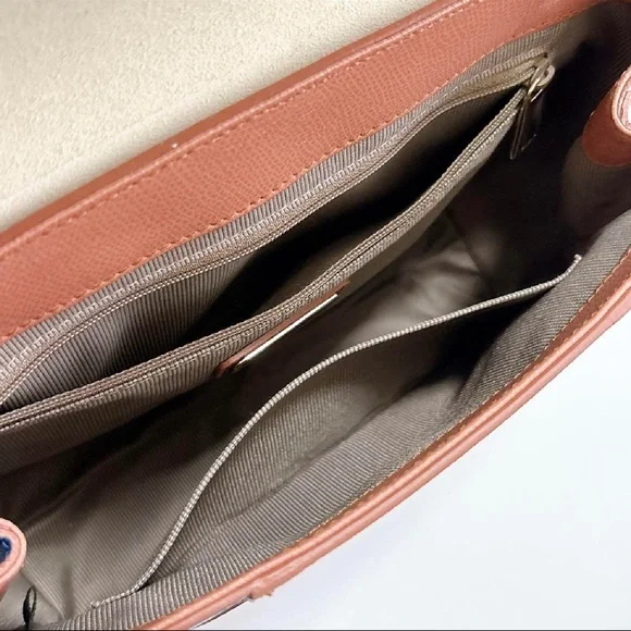 Furla Tricolor Crossbody Bag in Cream, Navy, and Brown - Picture 14 of 16